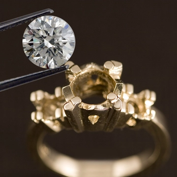 Chaton zetting grote diamant