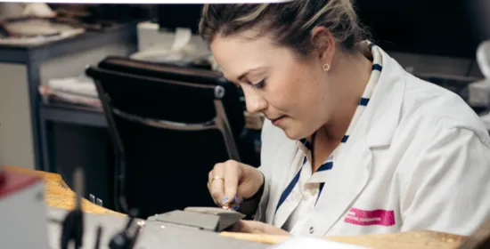 Oud-student Anne van Kampen, goudsmid en horlogemaker