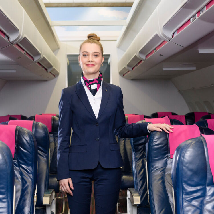 stewardess in cabine